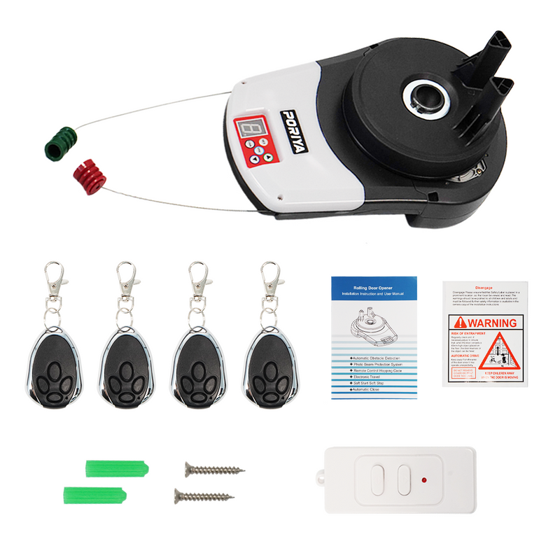 Load image into Gallery viewer, PORIYA Automatic Roller Door Opener 1200N Motor Garage Door Roller w/ Remote Control