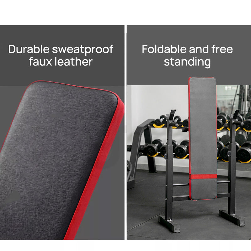 Load image into Gallery viewer, BLACK Weight Bench Press Squat Rack Incline Fitness Home Gym Equipment