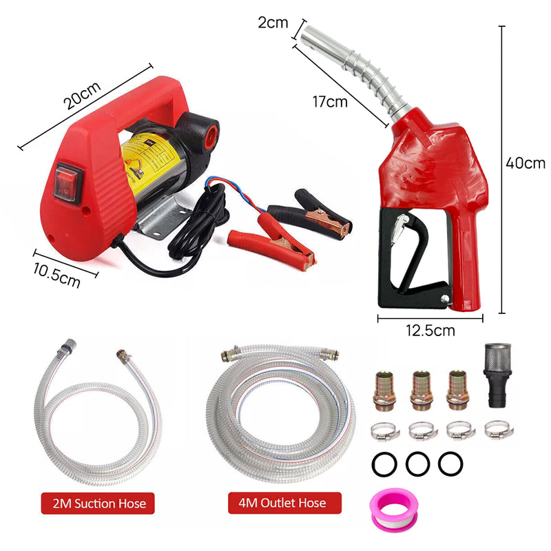 Load image into Gallery viewer, PORIYA 12V Diesel Transfer Pump Extractor Oil Fuel Electric Bowser Auto Car DC 45L/min