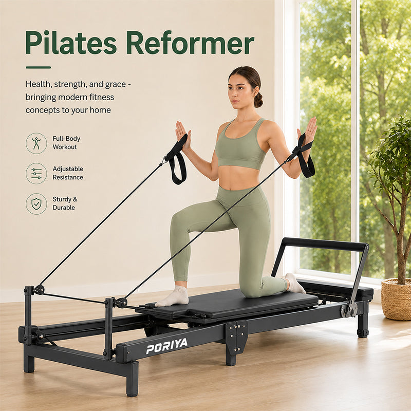 Load image into Gallery viewer, PORIYA Commercial Foldable Pilates Reformer Machine for Home Gym AU Stock
