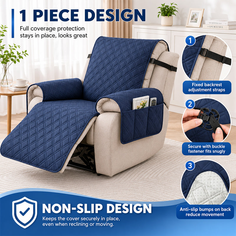 Load image into Gallery viewer, PORIYA 100% Waterproof Recliner Chair Cover Non Slip Recliner Covers for Recliner Chair