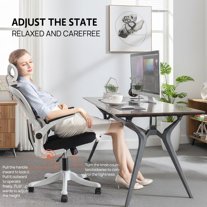 Load image into Gallery viewer, PORIYA Home Office Chair Executive Mesh Fabric Computer Seat Ergonomic Chair