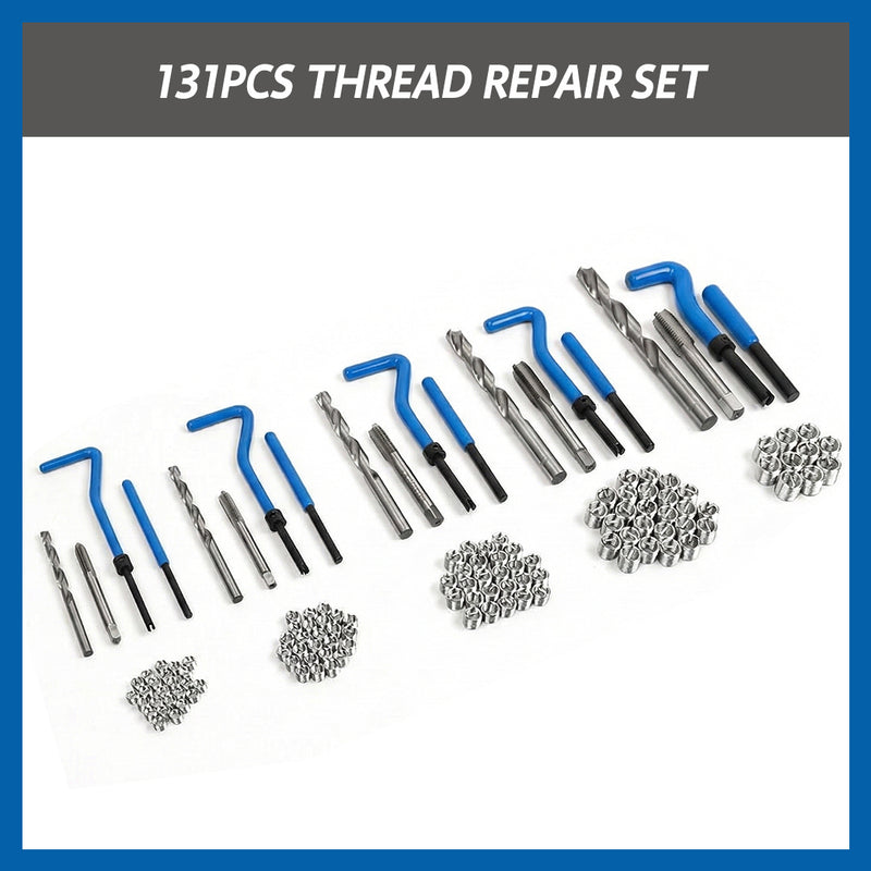 Load image into Gallery viewer, PORIYA Metric Thread Repair Insert Kit Helicoil Coil Tool M5/M6/M8/M10/M12 131/338pcs
