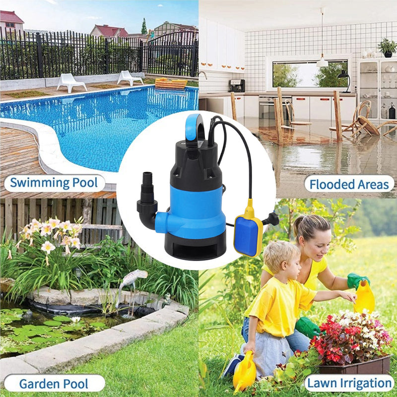 Load image into Gallery viewer, PORIYA 1800W / 750W Submersible Dirty Water Pump Sump Flooding Pond Clean Swimming Pool