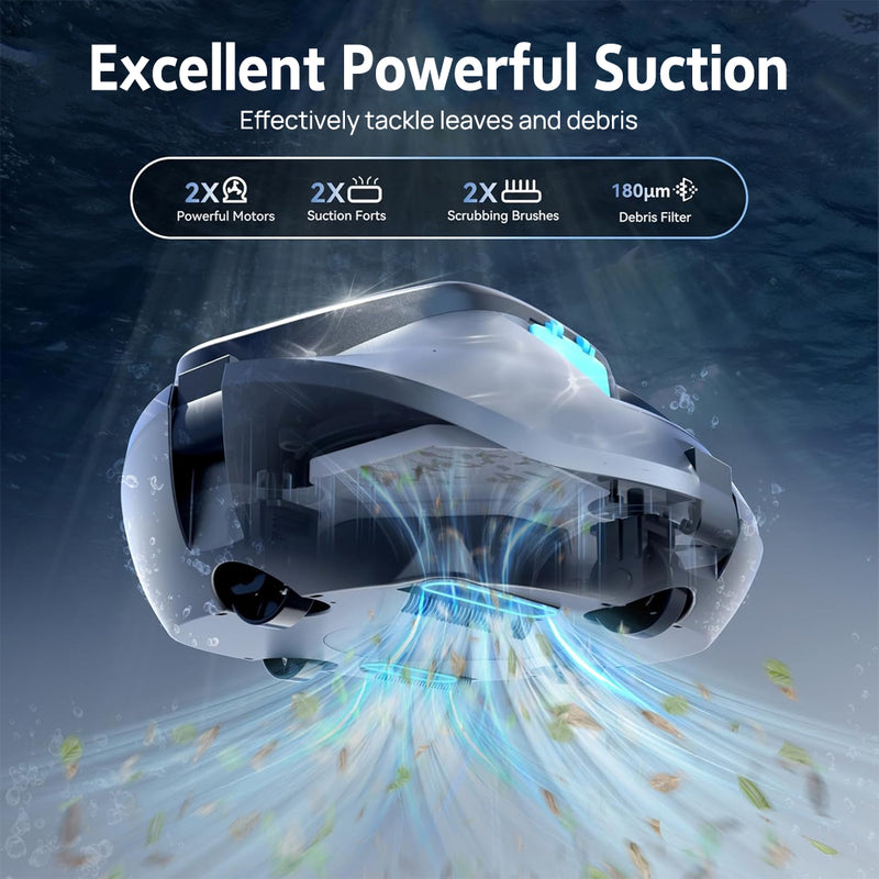 Load image into Gallery viewer, PORIYA Pool Cleaner Cordless Robot Vacuum Automatic Cleaning Scuba Self-Parking
