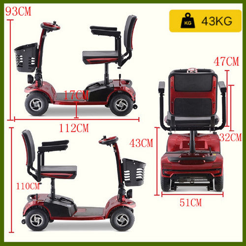 Load image into Gallery viewer, PORIYA Electric Mobility Scooter Electric Motorised Power Portable Folding 35KM Range