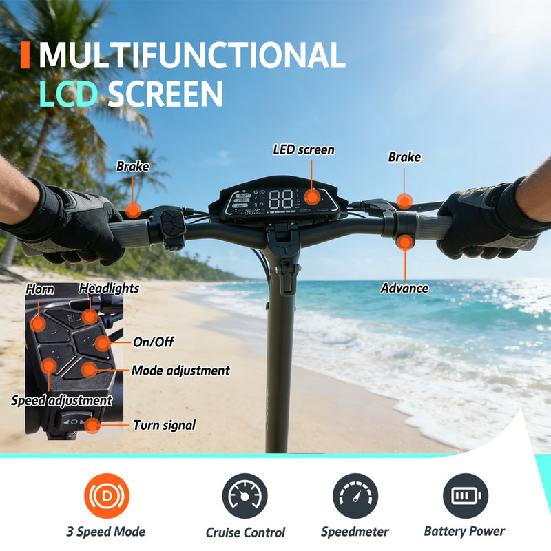 Load image into Gallery viewer, PORIYA 11" Electric Scooter 2000W 50KM 65KM/H Off-Road Adult E-Bike E-Scooter