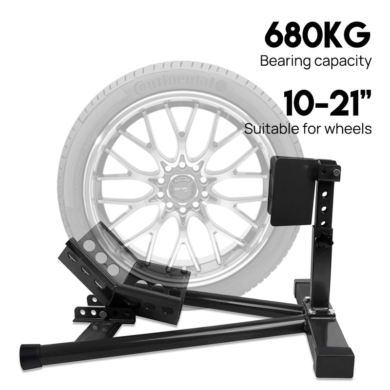 Load image into Gallery viewer, PORIYA Adjustable Motorcycle Front Wheel Chock Motorbike 10"-21" Trailer Stand