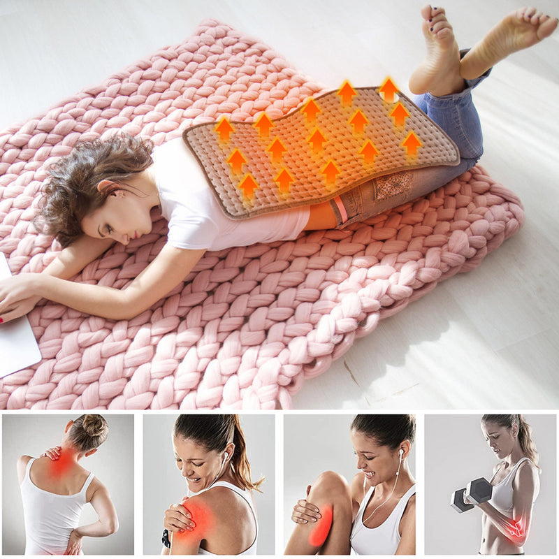 Load image into Gallery viewer, PORIYA 3 Sizes Electric Heating Pad Therapy Warmer Mat Neck Shoulder Back Pain Relief