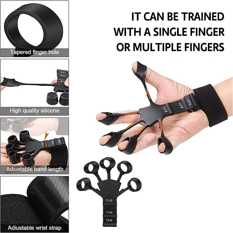 Load image into Gallery viewer, Adjustable Finger Exerciser Resistance Levels for Grip Strength Hand Therapy
