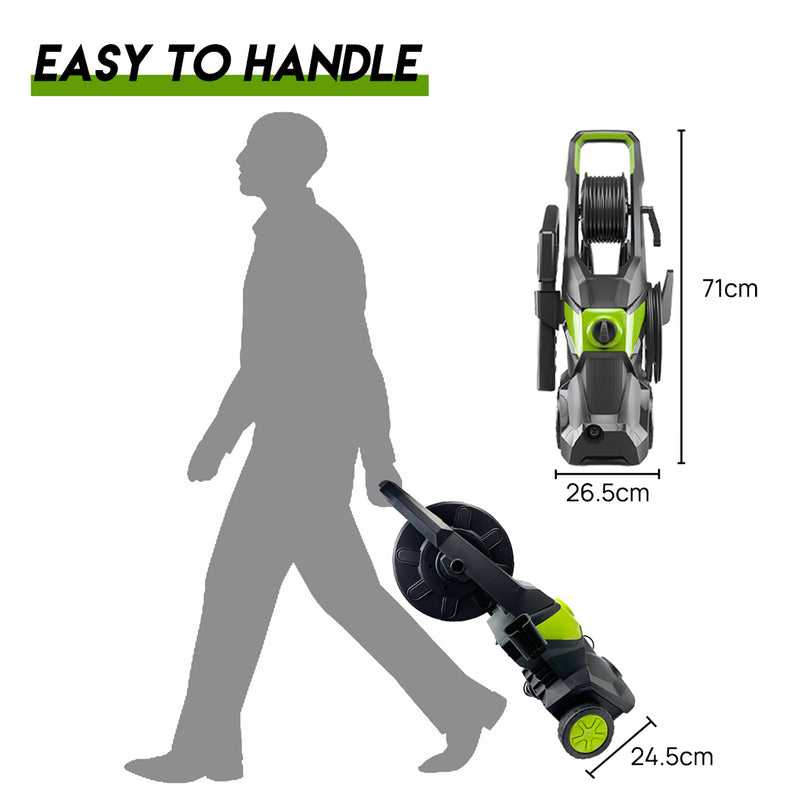 Load image into Gallery viewer, PORIYA 4800 Psi High Pressure Water Cleaner Electric Washer Gurney 10Hp Petrol 20M Hose