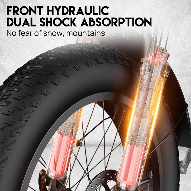 Load image into Gallery viewer, PORIYA Electric Bicycle Ebike 48V 2000W Mountain Bike 20" Fat Tire Shimano 7 Speed