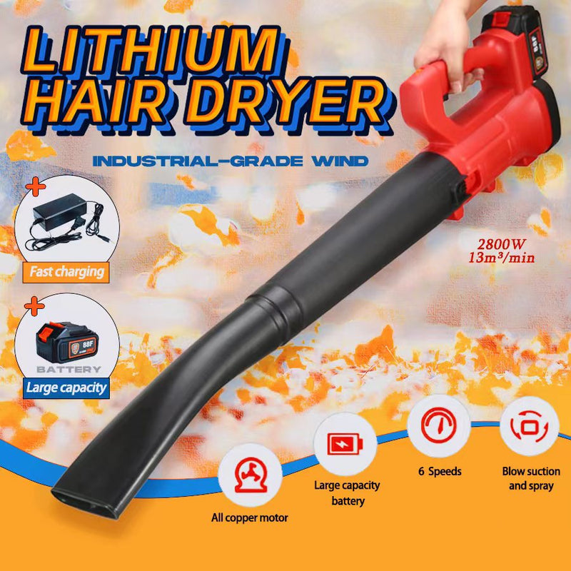 Load image into Gallery viewer, 2800W 21V Cordless Leaf Blower Handheld 6-speed Garden Cleaner Tool with Battery