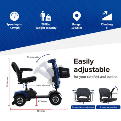 Load image into Gallery viewer, PORIYA Electric Mobility Scooter Electric Motorised Power Portable Folding 35KM Range