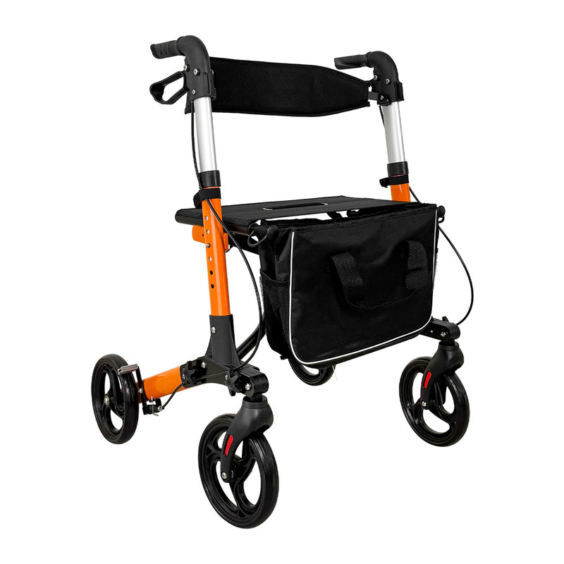 Load image into Gallery viewer, Rollator Walker Aluminium Foldable Walking Frame Mobility Aid Rollator 4 Wheels