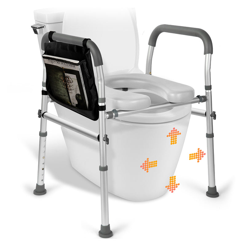 Load image into Gallery viewer, PORIYA Raised Toilet Seat 17"-24" 450 lbs Universal Toilet Riser for Elderly