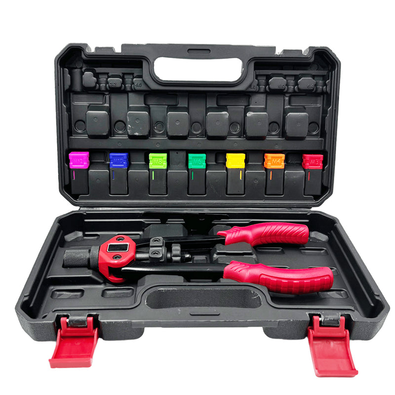 Load image into Gallery viewer, PORIYA Heavy Duty 1660pcs Nutsert Tool Kit Rivnut Riveter Rivet Nut Gun M3-12 Mandrels