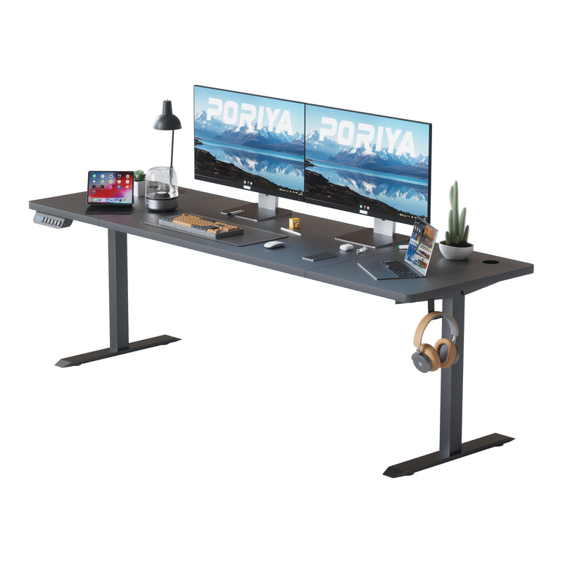 Load image into Gallery viewer, PORIYA 1.7M Electric Standing Desk Height Adjustable Home Office Computer Working Desk