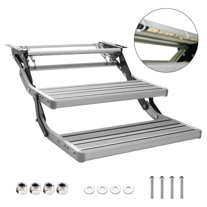 Load image into Gallery viewer, PORIYA Caravan Step Aluminium Pull Out Folding Caravan Step Camper Trailer Motorhome RV