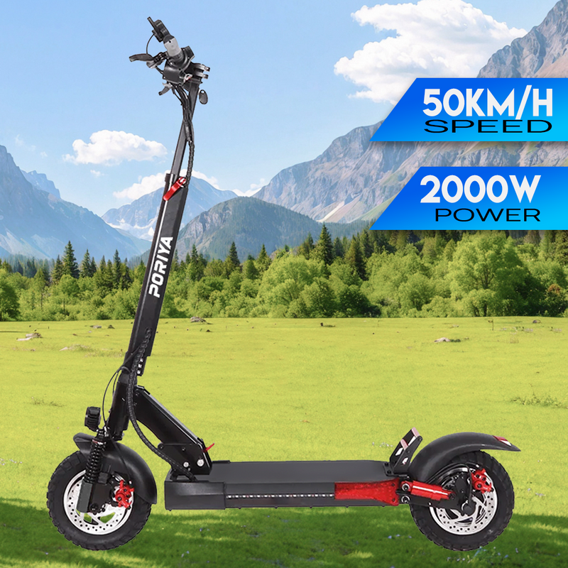 Load image into Gallery viewer, PORIYA Electric Scooter Off Road 2000W 50KM/H Foldable Portable Adult E-Scooter E-Bike