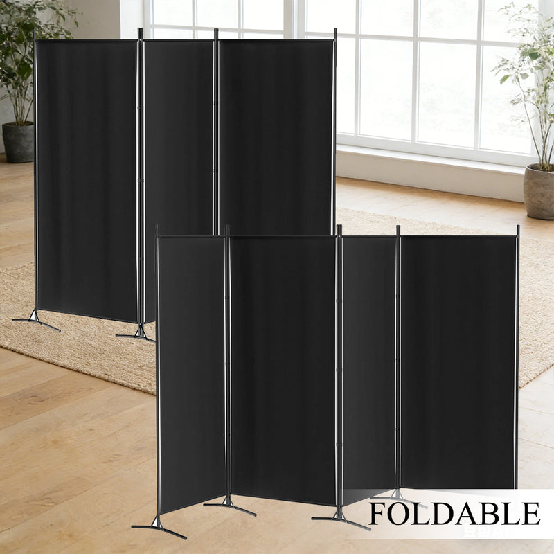 Load image into Gallery viewer, PORIYA 3/4 Panel Room Divider Privacy Screen Folding Steel Frame Fabric Partition Stand