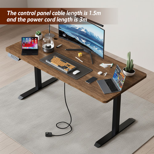 Load image into Gallery viewer, PORIYA Electric Standing Desk Height Adjustable Motorised Home Office Stand Table 1.2M