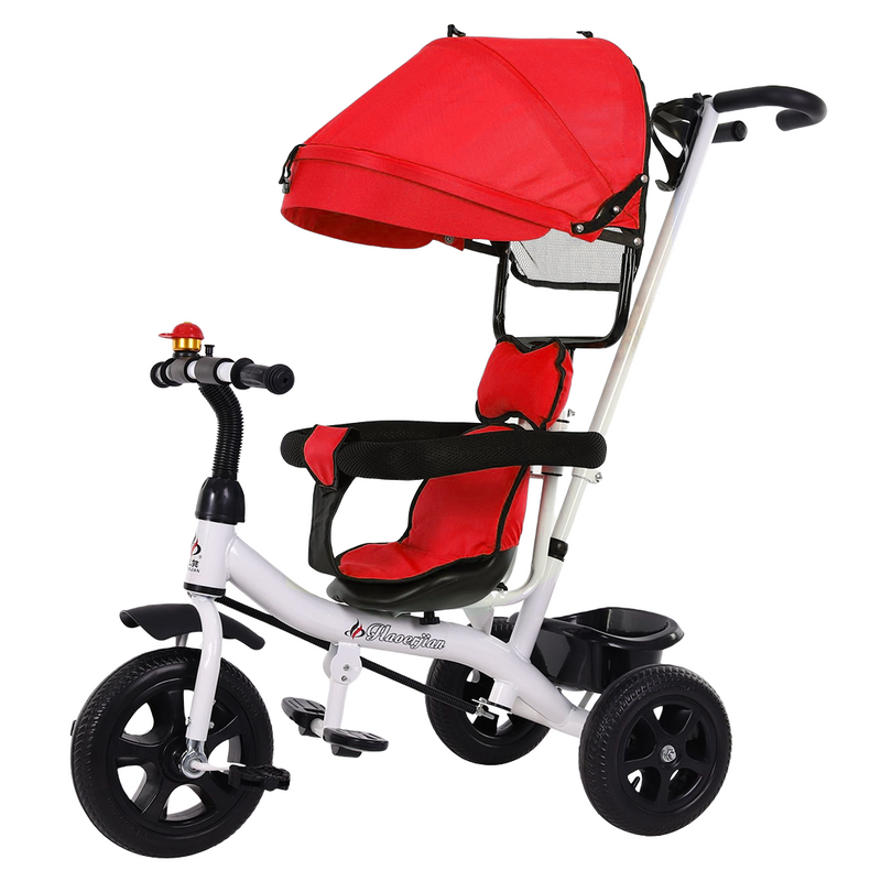 Load image into Gallery viewer, PORIYA 4 In 1 Tricycle Bike Trike Baby Prams Kids Stroller Toddler Ride-On Toy Gift