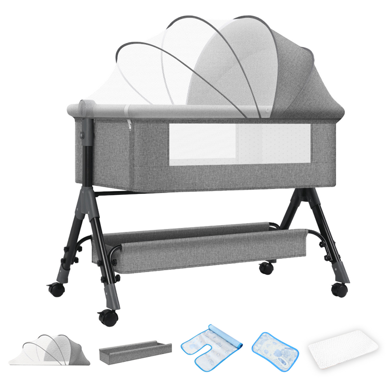 Load image into Gallery viewer, PORIYA Baby Cots Foldable Newborn Co-Sleeper Bed Baby Bassinet Bedside Sleep Cradle