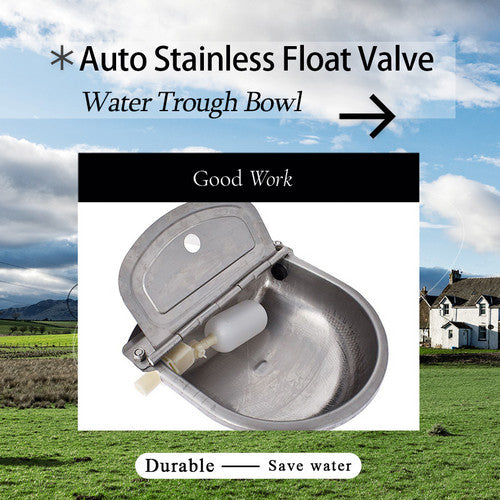 Load image into Gallery viewer, PORIYA Stainless Pipe Water Trough Bowl Auto Drinking For Dog Horse Chicken Auto Fill