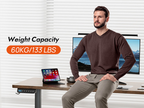 Load image into Gallery viewer, PORIYA Electric Standing Desk Height Adjustable Motorised Home Office Stand Table 1.2M