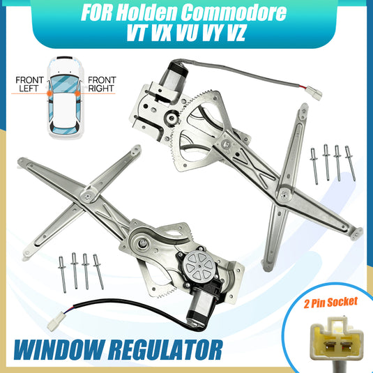 PORIYA Pair Front Electric Window Regulator For Holden Commodore VT VX VU VY VZ