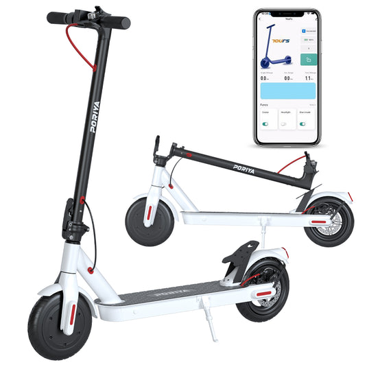 PORIYA Electric Scooter w/ Rear Wing 900W 40KM/H Adult Foldable Portable E-Bike W/App