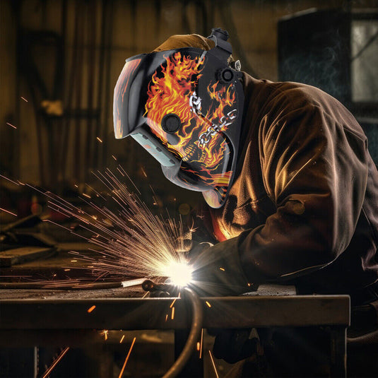 PORIYA Solar Helmet Auto Darkening Welding Welder Lens ARC TIG MIG MAG Large View