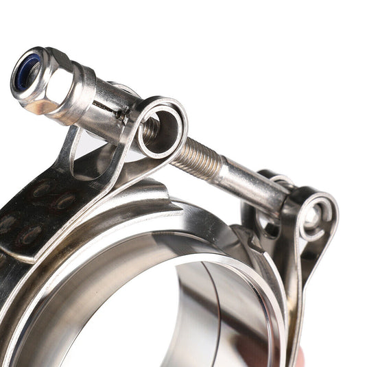 PORIYA 2.5" 64mm V-Band Vband Clamp Stainless Steel Flange Exhaust PipeTailpipe