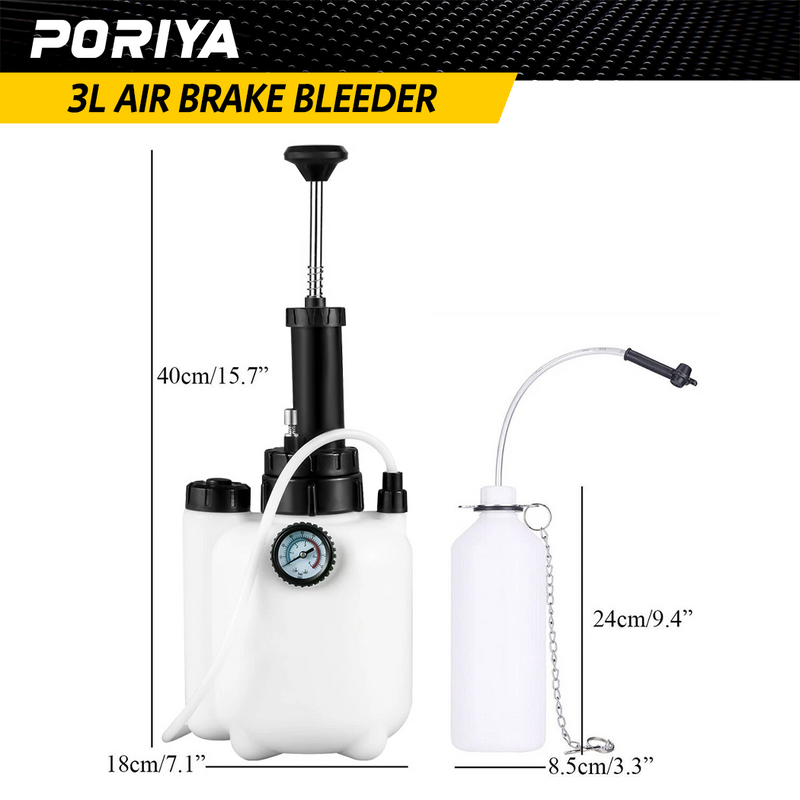 Load image into Gallery viewer, PORIYA 1L/3L  Air Brake Bleeder Clutch Vacuum Bleeding Extractor Fluid Fill Adapter Kit
