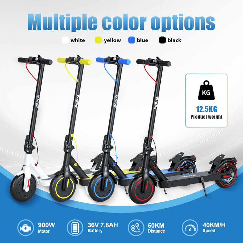 Load image into Gallery viewer, PORIYA Electric Scooter w/ Rear Wing 900W 40KM/H Adult Foldable Portable E-Bike W/App
