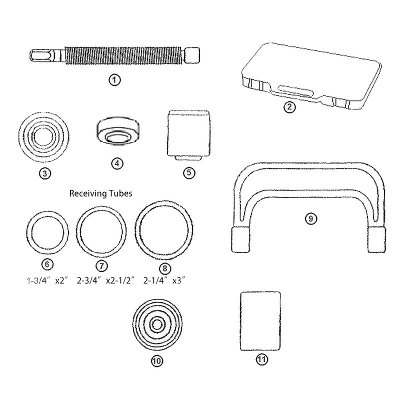Load image into Gallery viewer, PORIYA 10pc Ball Joint Press Service Kit Remover Separator Adaptor 4x4 Garage Tool

