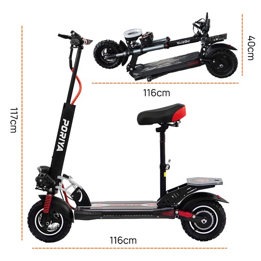 2000W Electric Scooter Off Road 50km/h Foldable Commuter Adult E-Bike RGB