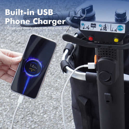 PORIYA 19.5KG Electric Mobility Scooter Lithium Power Foldable Airline w/ Basket