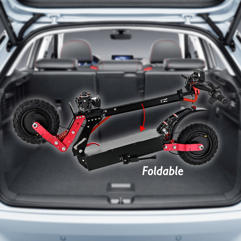 Load image into Gallery viewer, 4000W 70-80KM/H Portable Electric Scooter Dual Motor Foldable Off Road E-Bike
