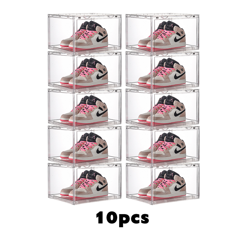 Load image into Gallery viewer, PORIYA 2-20pcs Clear Acrylic Stackable Boxes Shoes Clothes Toy Display DIY Storage Box
