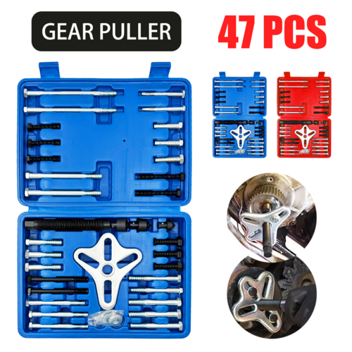 Load image into Gallery viewer, PORIYA 47pcs Harmonic Balancer Kit Set Gear Puller Pulley Steering Wheel Removal Tool
