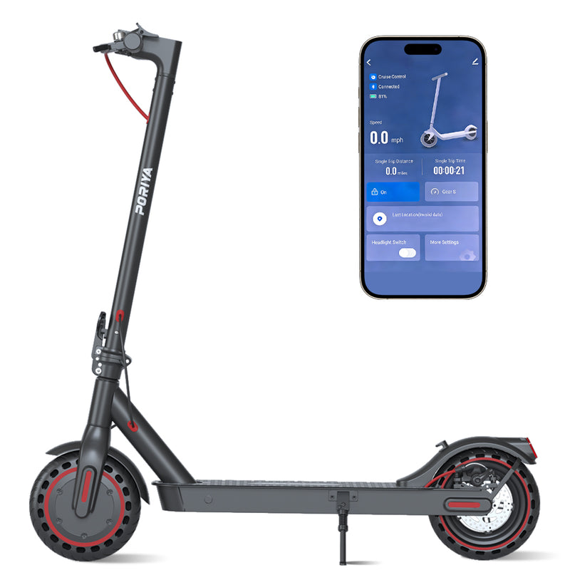 Load image into Gallery viewer, PORIYA Electric Scooter Adult 900W 40KM/H 50KM Foldable Portable Travel E Bike w/ APP

