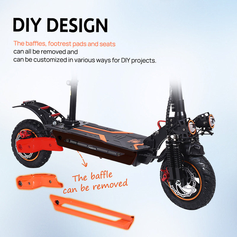 Load image into Gallery viewer, PORIYA 3000W Portable Electric Scooter 80KM/H Off Road Scooter Foldable E Bike
