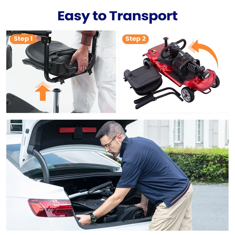 Load image into Gallery viewer, PORIYA Electric Mobility Scooter Electric Motorised Power Portable Folding 35KM Range
