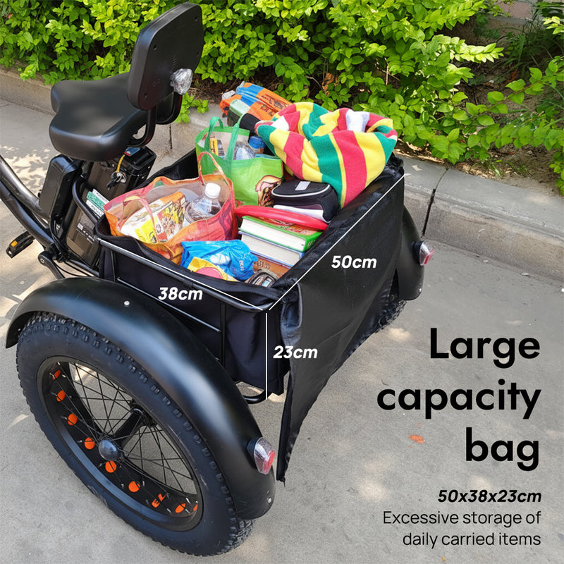 Load image into Gallery viewer, PORIYA 1500W Electric Tricycle escooter Urban City Bicycle Rechargeable 20" Fat Tyre
