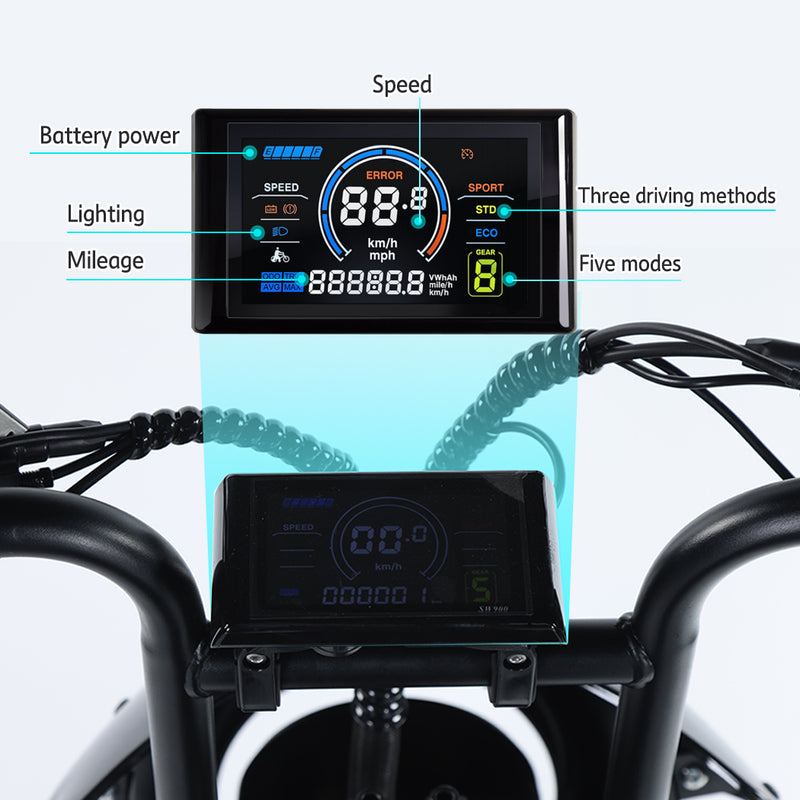Load image into Gallery viewer, PORIYA 2000W 80KM 60KM/H Electric Bike Mountain Bicycle E-Bike 20“ off Road Traveling
