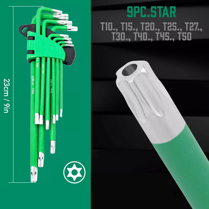 Load image into Gallery viewer, PORIYA 54 PCS Extra Long Arm Wrench Allen Key Hex Set Metric + Imperial + Torx Key
