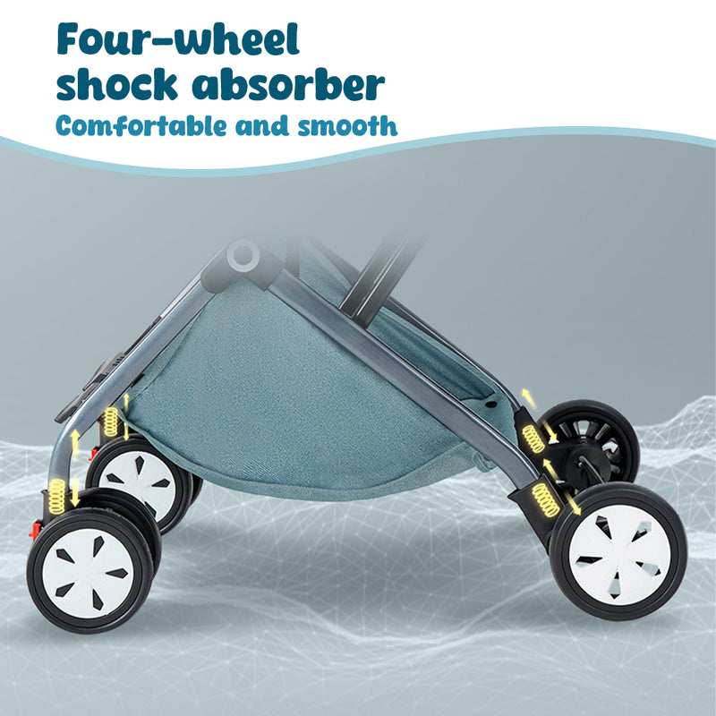 Load image into Gallery viewer, PORIYA Baby Stroller Pram Lightweight Compact Foldable Carry on Plane wi Mosquito Net
