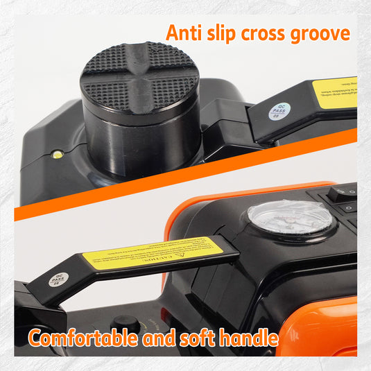 PORIYA  Electric Hydraulic Floor Jack 5Ton car 12V w/Impact Wrench Inflator Pump